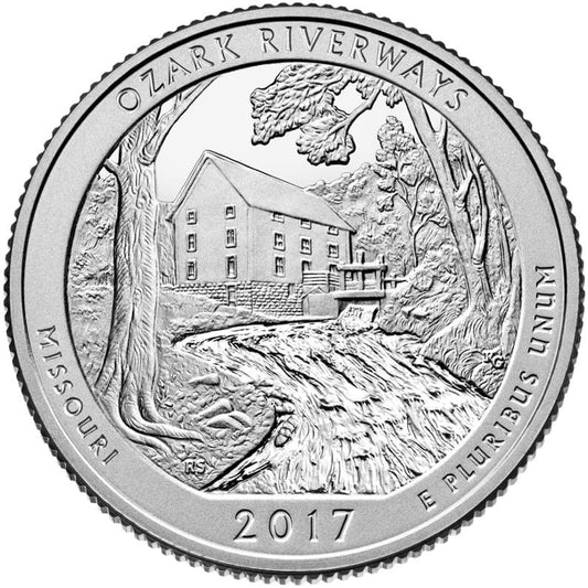 USA 25 c Park narodowy Ozark Riverways 2017 nr 38