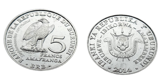 Burundi 5 franków Wojownik wspaniały 2014