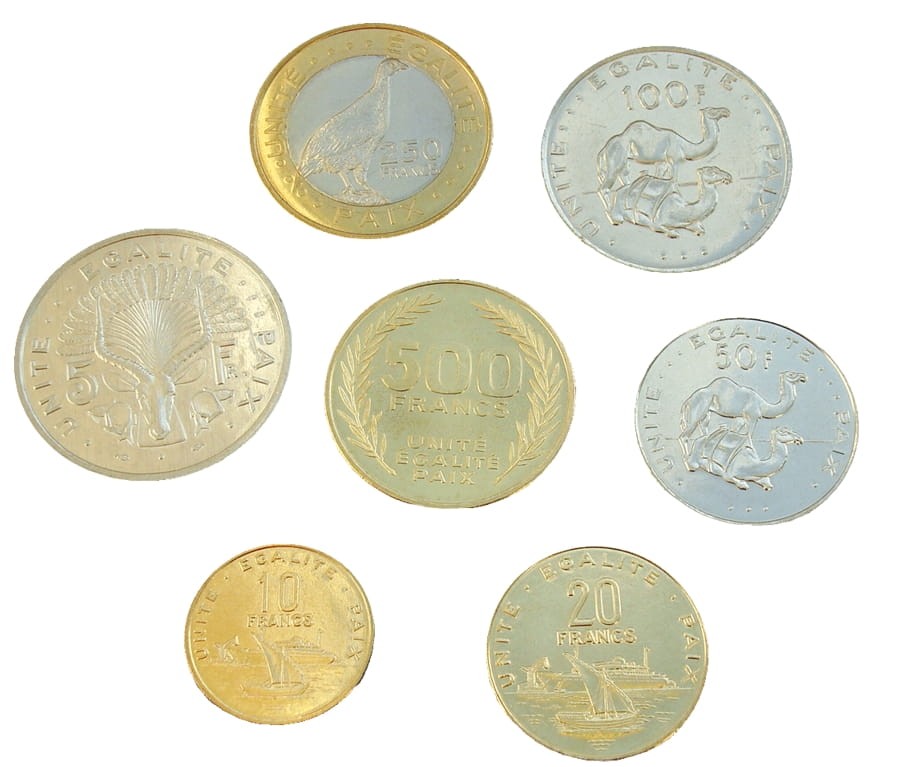 Zestaw menniczy Dżibuti x 7 zwierzęta 1991+