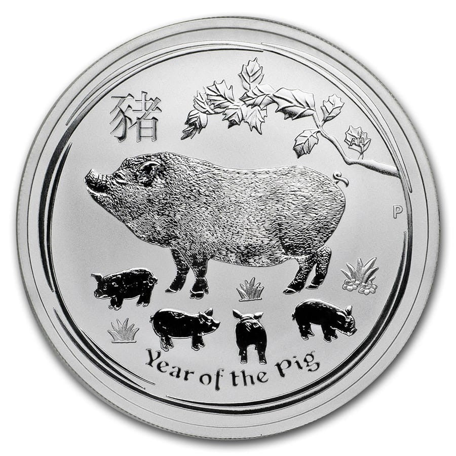 Australia 1$ Lunar Rok świni 1 Oz Ag.999 2019