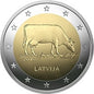 2  euro Łotwa Krowa - mleczarstwo 2016