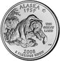 USA 25 c ALASKA Niedźwiedź 2008