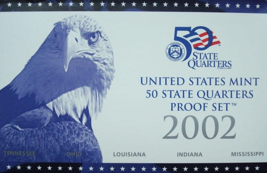 USA Proof set 5 x 25c Stany 2002 "S"