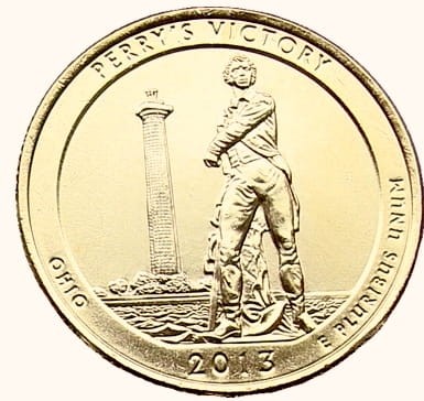 USA 25 c Park Perry's Victory 2013 nr 17 24K Au