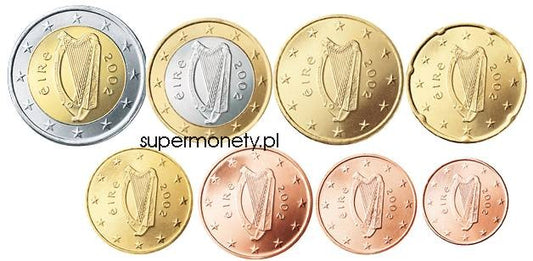 Euro set IRLANDIA zestaw menniczy x8 2002