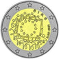 2 euro Irlandia 30 lat flagi UE 2015