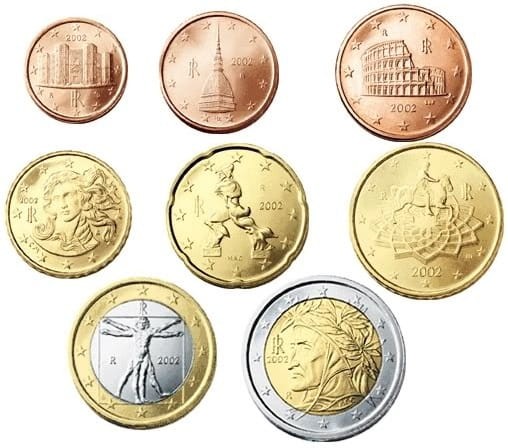 Euro set Włochy zestaw menniczy x 8 2002