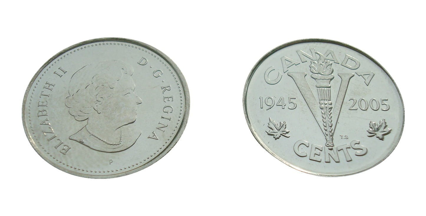 Kanada 5 c 1945-2005