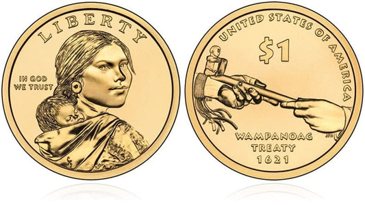 USA 1$ Rdzenni Amerykanie Traktat z Wampanoag 2011