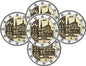 2 euro Niemcy x5 Badenia - Wirtembergia 2013 ADFGJ