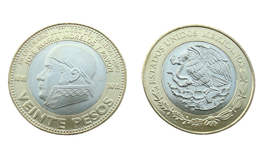 Meksyk 20 peso Pavon 2015
