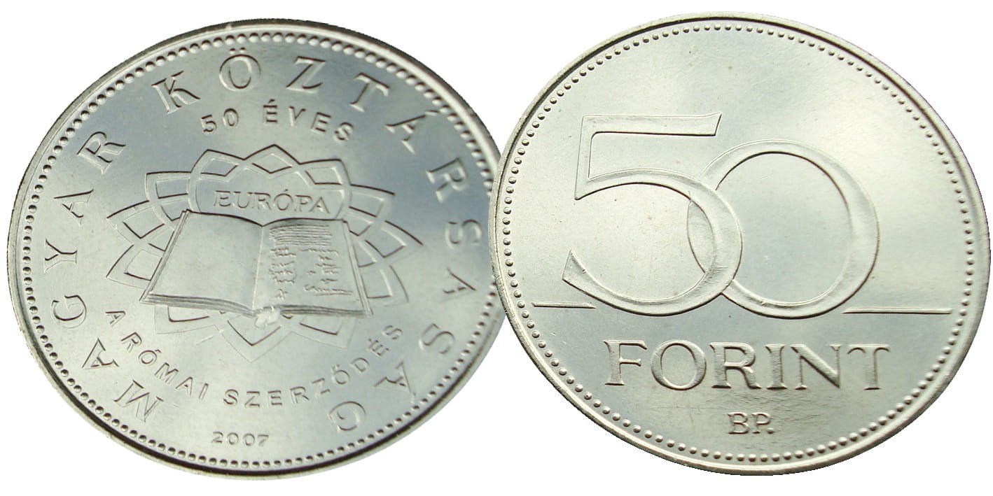 Węgry 50 forintów Traktaty Rzymskie 2007