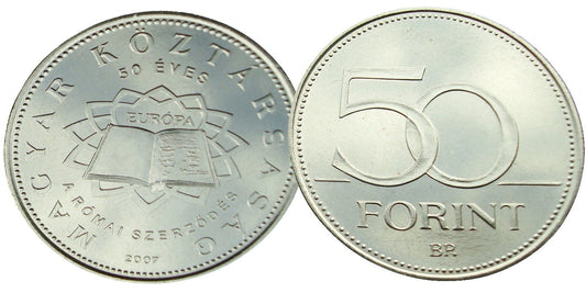 Węgry 50 forintów Traktaty Rzymskie 2007