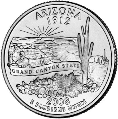 USA 25 c ARIZONA 2008