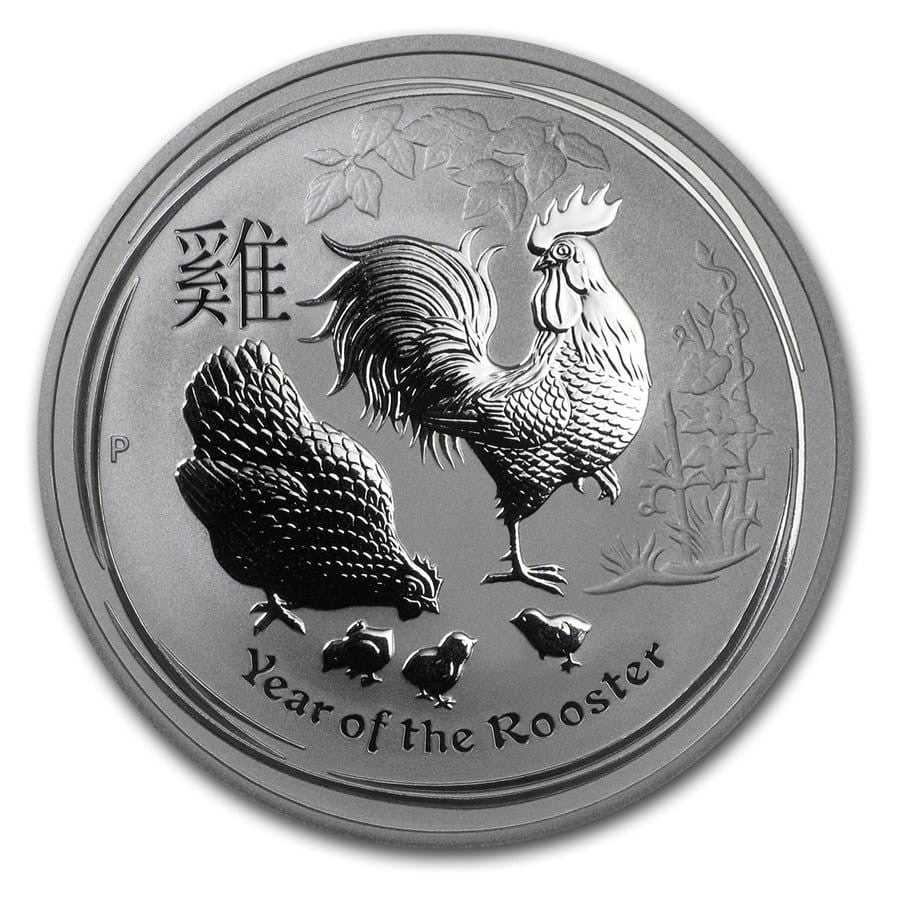 Australia 1$ Lunar Rok koguta 1 Oz Ag.999 2017