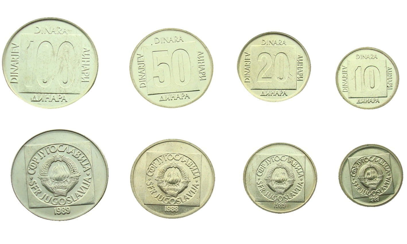 Zestaw menniczy Jugosławia x 4 1988+