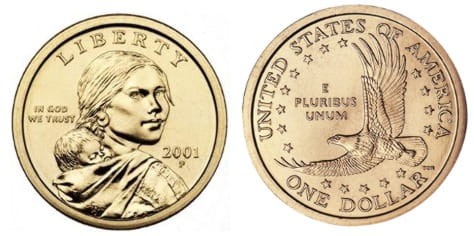 USA 1$ Rdzenni Amerykanie Sacagawea 2001