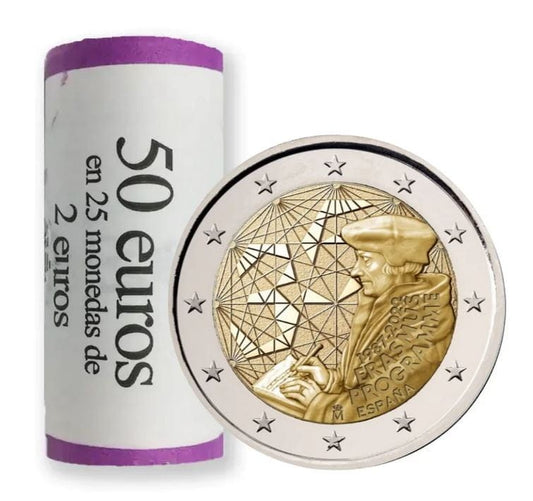 2 euro x 25 Hiszpania Erasmus 2022