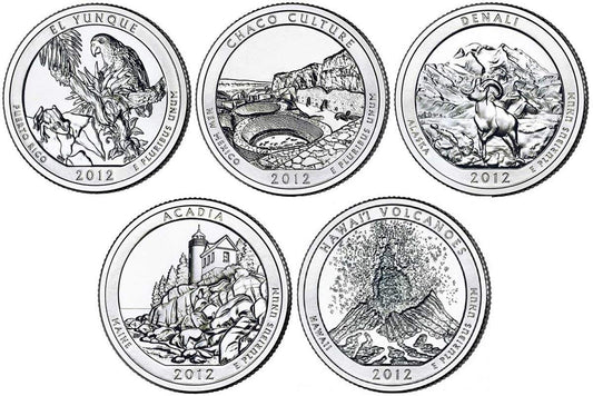 USA 25 c Parki narodowe x5 2012