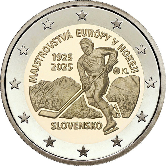 2 euro Słowacja 100 lat Mistrzostw Europy w hokeju 2025