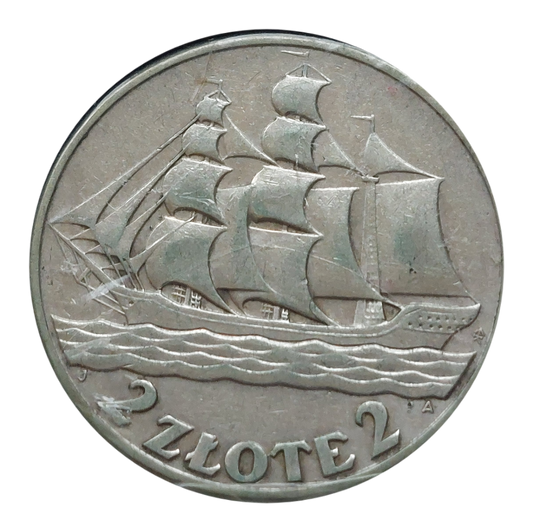 2 złote Żaglowiec 1936