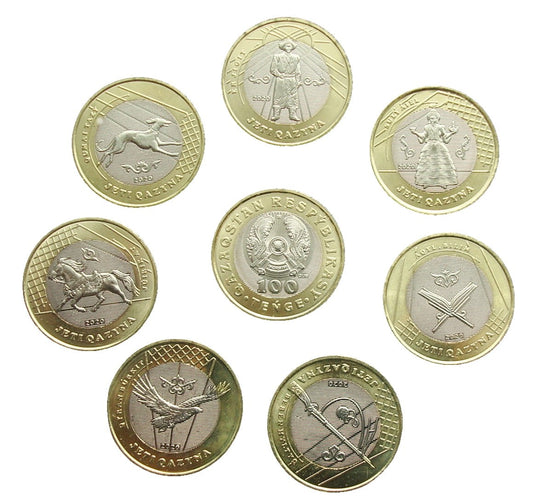 Kazachstan 100 tenge  x 7 Skarby stepów 2020