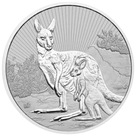 Australia 2$ Mother and baby Kangaroo 2023 2 Oz Ag.999