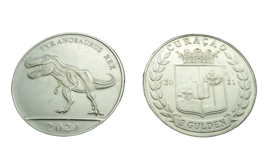 Curacao 3 guldeny Tyrannosaurus Rex 2021