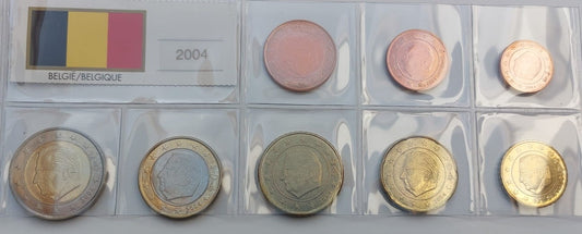 Euro set BELGIA x 8 zestaw menniczy 2004