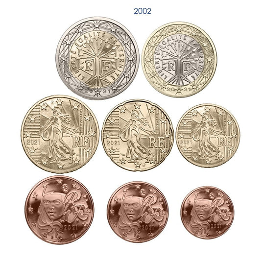 Euro set FRANCJA zestaw menniczy x8 2002