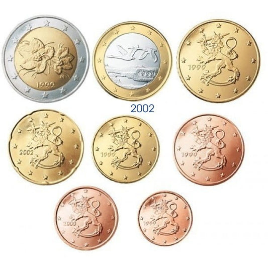 Euro set Finlandia zestaw menniczy x 8 2002