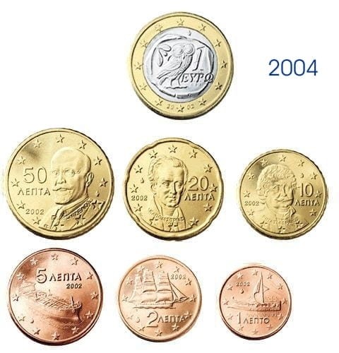 Euro set GRECJA zestaw menniczy x 7 2004