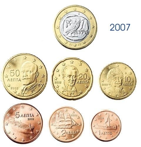 Euro set GRECJA zestaw menniczy x 7 2007