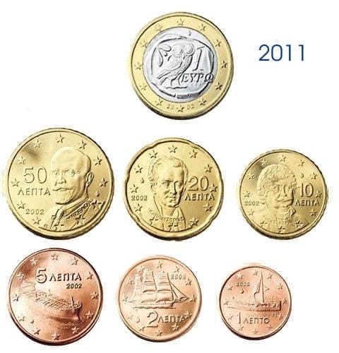 Euro set GRECJA zestaw menniczy x 7 2011