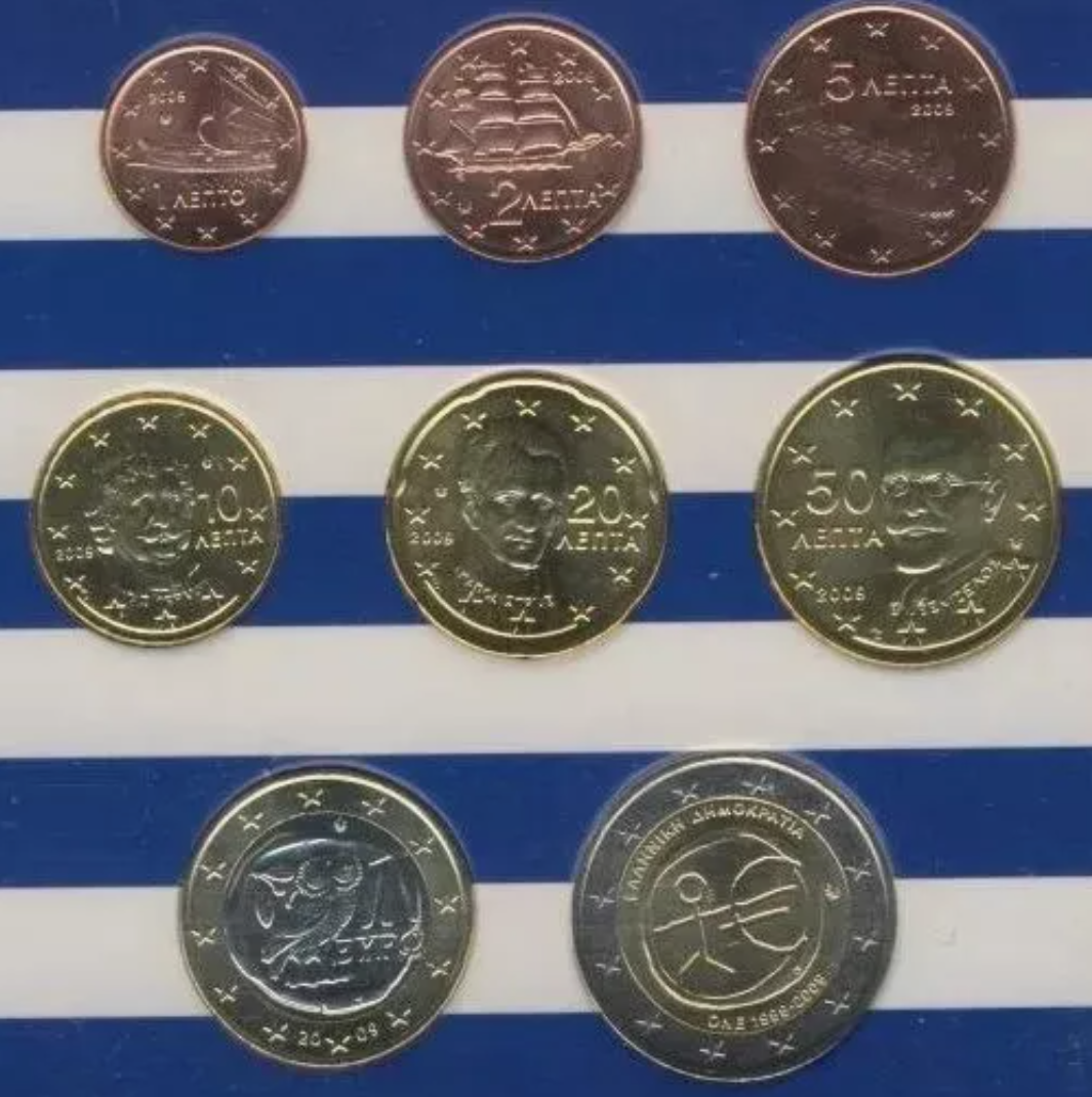 Euro set Grecja zestaw menniczy x8 2009