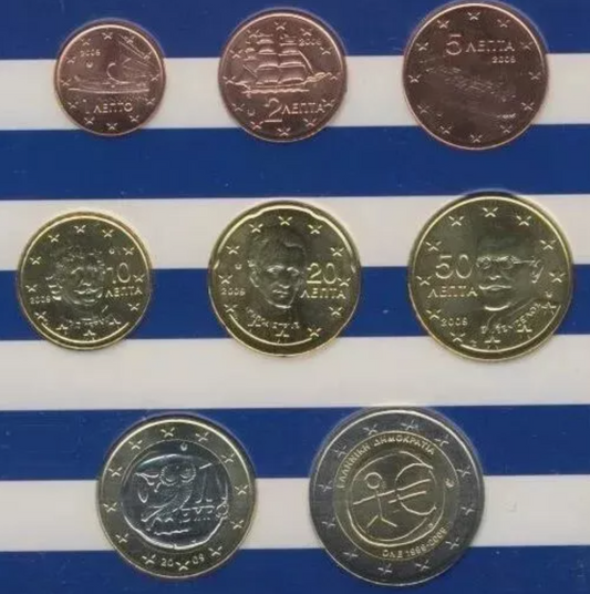 Euro set Grecja zestaw menniczy x8 2009