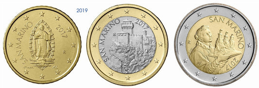Euro set San Marino x3 zestaw menniczy 2019