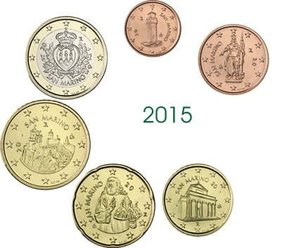 Euro set San Marino x6 zestaw menniczy 2015