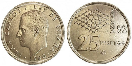 Hiszpania 25 peset Mundial 1980