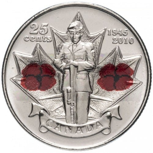 Kanada 25 c 65lecie zakończenie II Wojny Światowej 2010