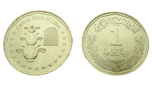 Libia 1 dinar Drzewo 2017