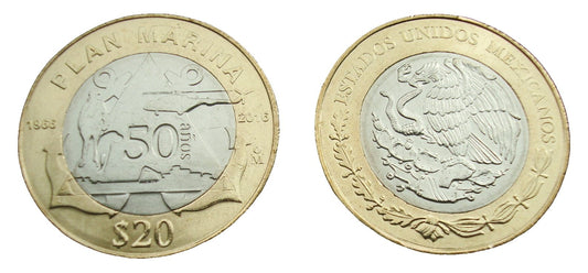 Meksyk 20 peso Marina Plan 2016
