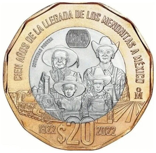 Meksyk 20 peso Mennonici 2022