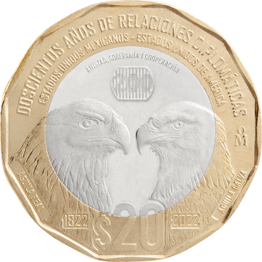 Meksyk 20 peso Orły Mex + USA 2023