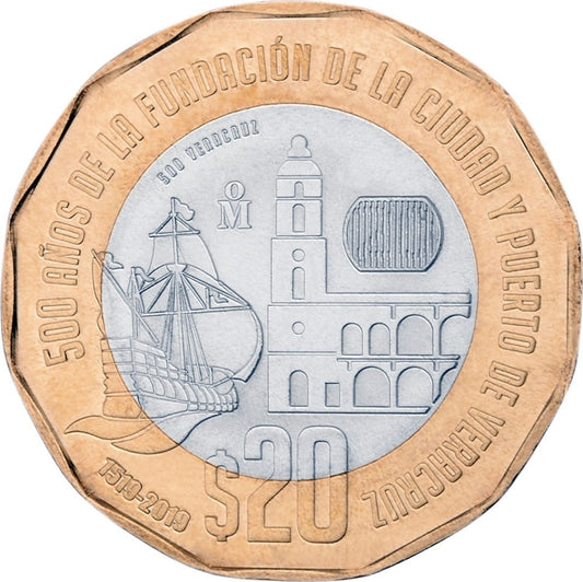Meksyk 20 peso Veracruz 2019