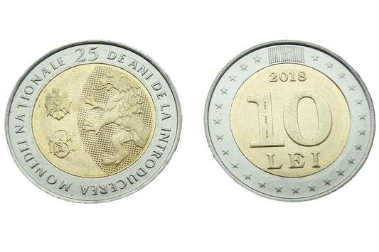 Mołdawia 10 lei 25 lat waluty 2018