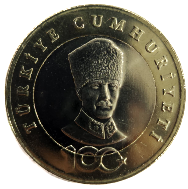 TURCJA 5 lir 100 lat Republiki 2023