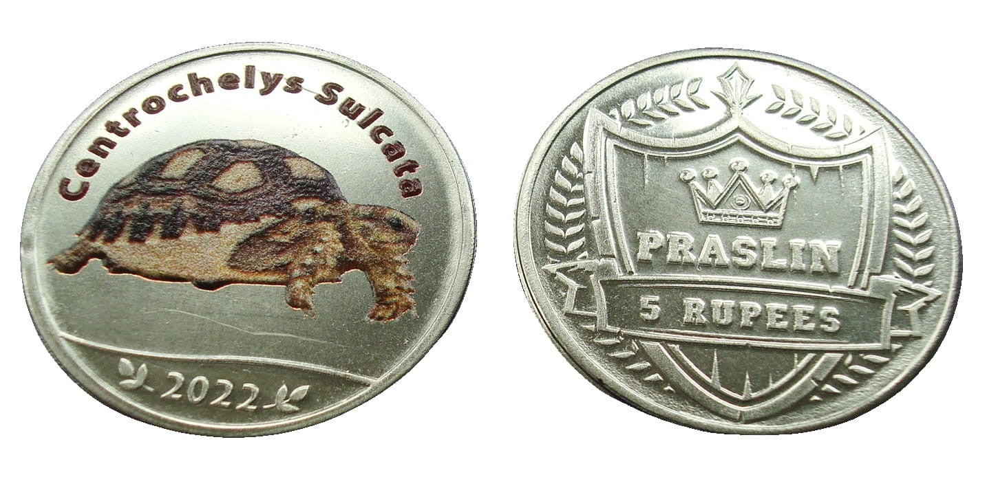 Seszele - Praslin 5 rupii Żółw 2022