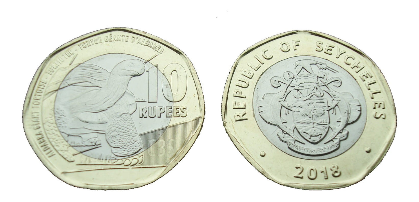 Seszele 10 rs Żółw 2018