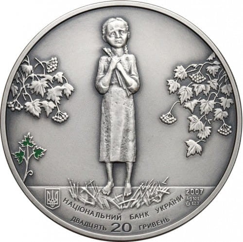 UKRAINA 20 UAH Wielki Głód oksydowana 2007